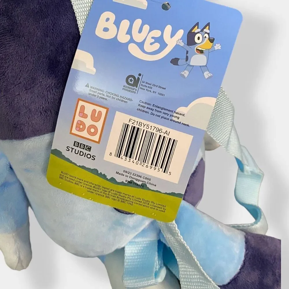 Bluey Plush 17”-20” Backpack New with Tags (c)